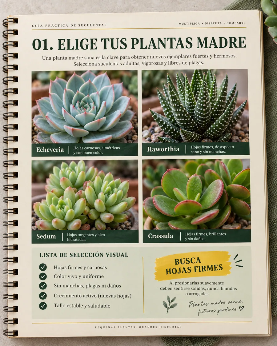 Página de la guía para elegir plantas madre saludables