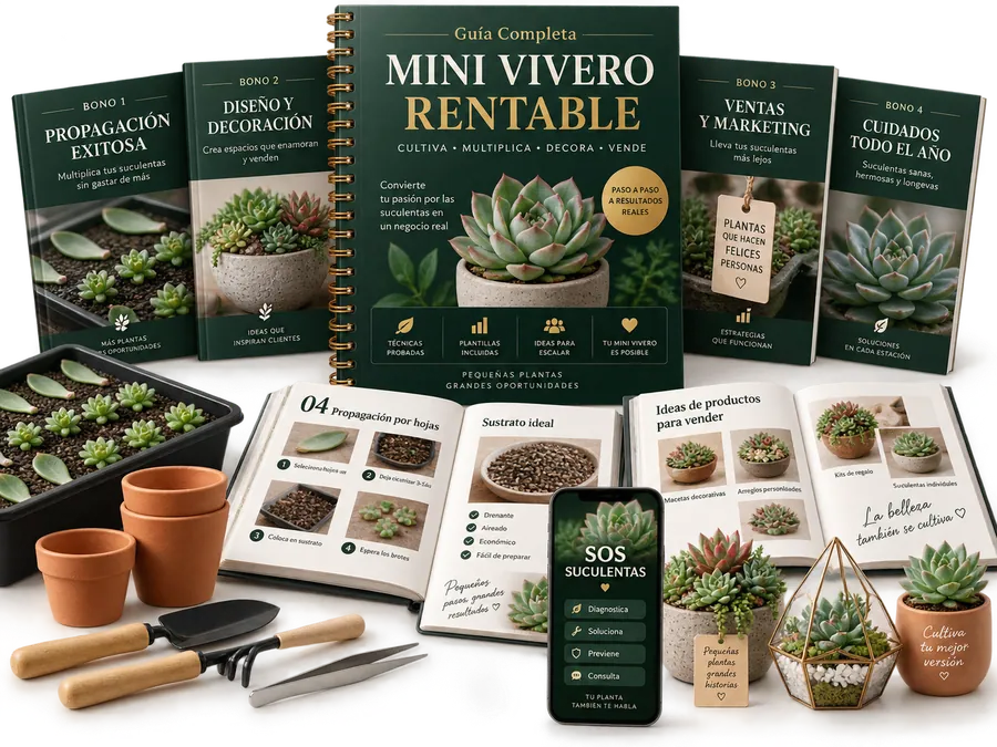 Mini Vivero Rentable con bonos y SOS Suculentas