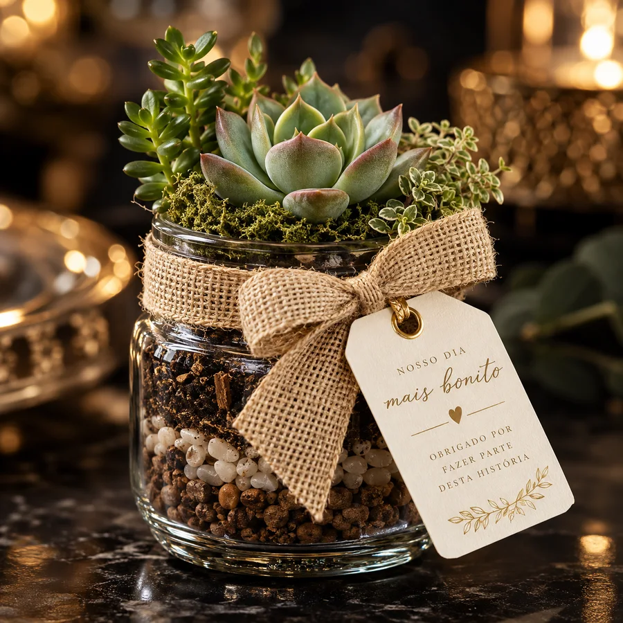 Suculenta preparada como producto para regalo